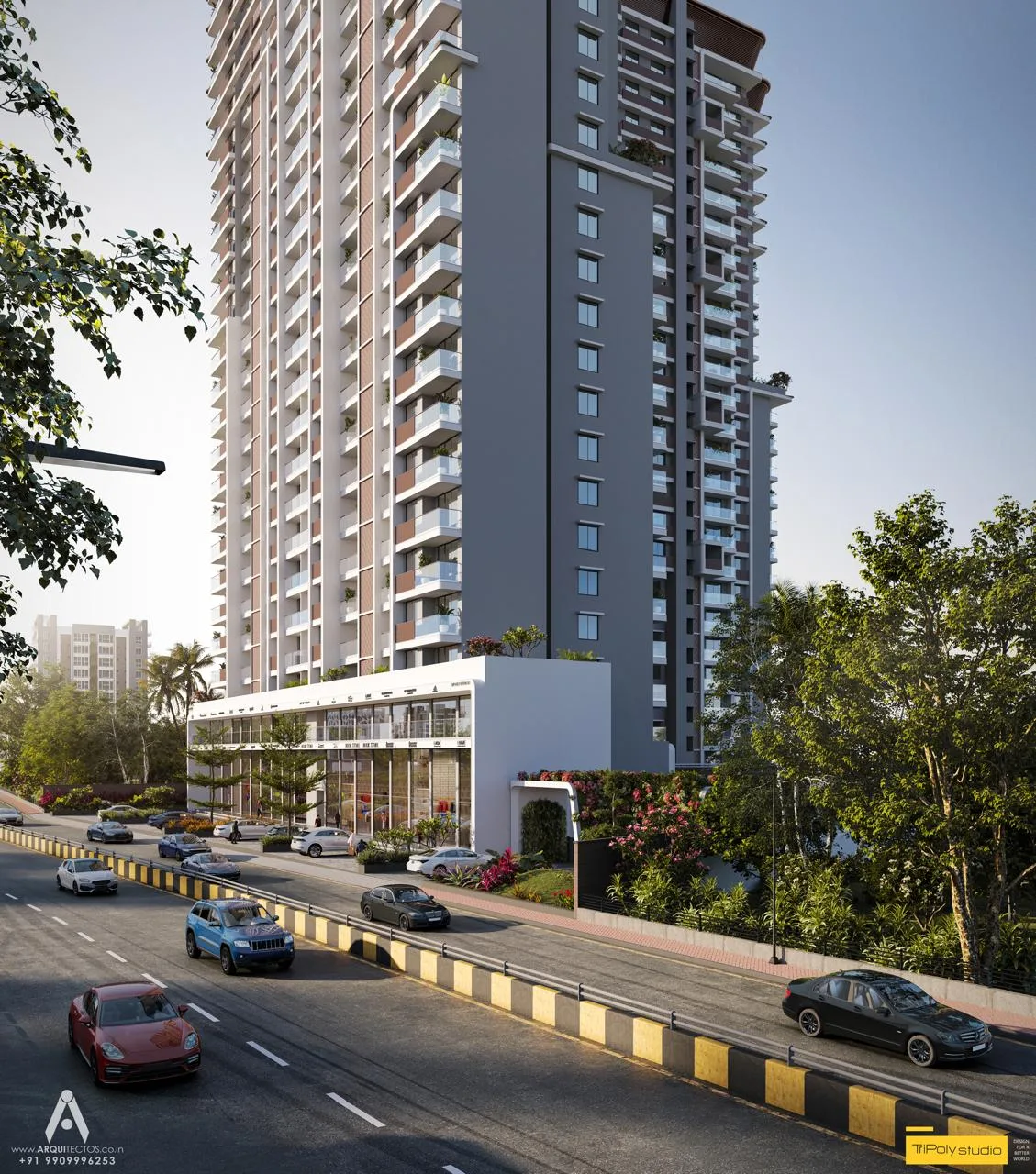 Luxurious Living Room Design - 4 BHK Flats